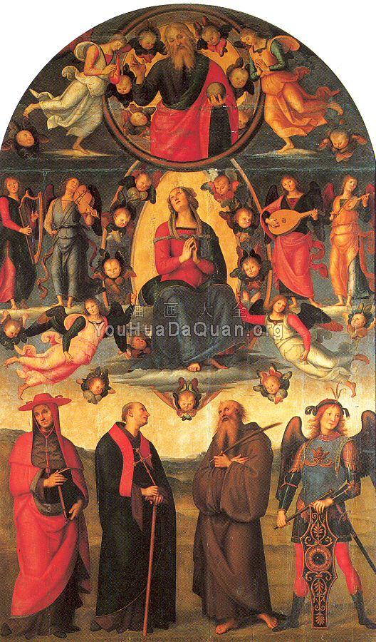 The Assumption of the Virgin with Saints - 彼得罗·贝鲁吉诺